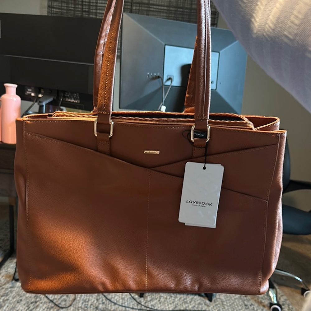 Brown Leather Tote Bag
